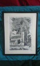 1961 SIGNED LIMITED FRAMED PRINT POLSKIE MIASTA TYSIACLECIA GNIEZNO CATHEDRAL 