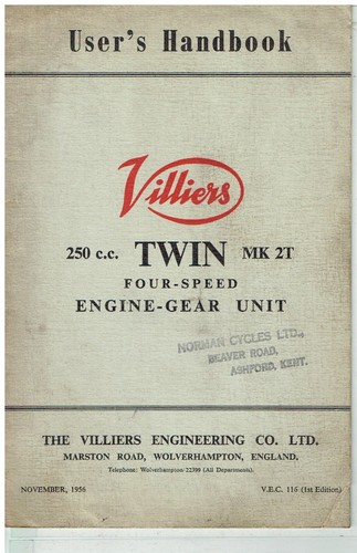 Villiers mk2t 250cc twin - mk2t,