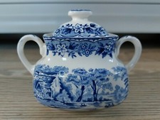 Sugar bowl Staffordshire Blue