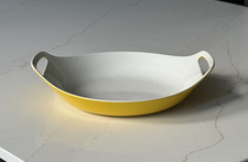 Vintage Copco Denmark Paella Pan – Michael Lax Design – Yellow Cast Iron Enamel