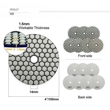 7pcs 4inch B Dry Diamond