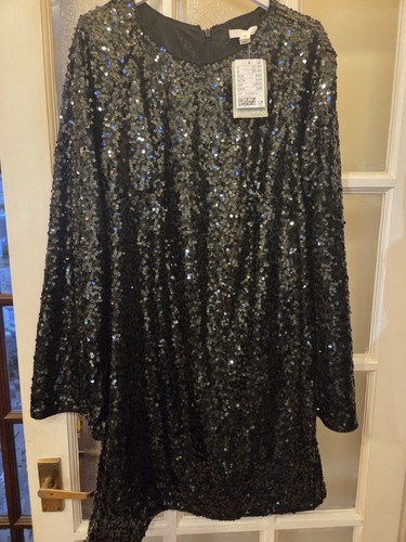 Black sequin dress new with - black,