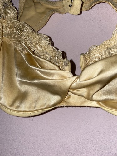 Vintage bra 36a satin gold - satin,