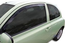 Wind Deflectors Fits Nissan Micra K12 2002-2010 3-Door 2-Pcs Set Tinted Heko