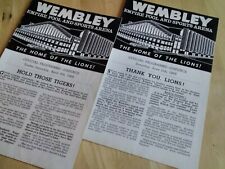 2 x 1965/66  WEMBLEY LIONS V BRIGHTON TIGERS - ICE HOCKEY PROGRAMMES - LONDON