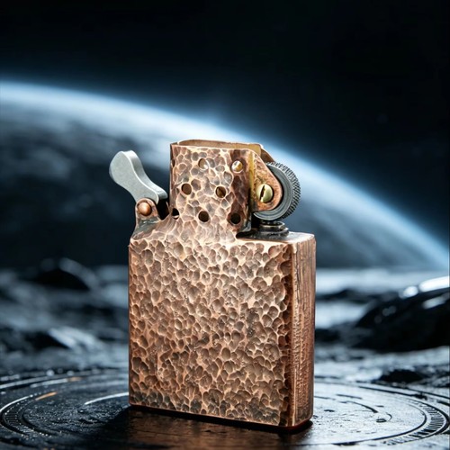 Hand forged red copper lighter - red,