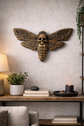 Death head moth printed - head, 3d