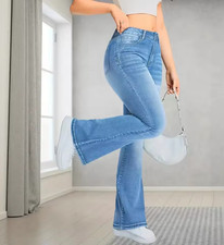 Ladies High Waist Flare Jeans