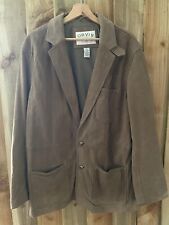 ORVIS BROWN LEATHER LINED MENS COAT JACKET SIZE 42