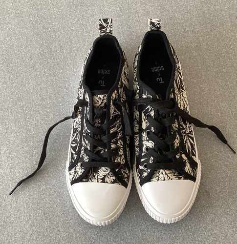 Black white floral - tu, black/white