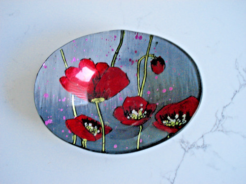 Decorative poppy bowl - decorative,