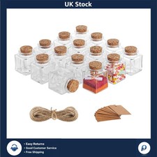 15 Mini Glass Jars with Cork