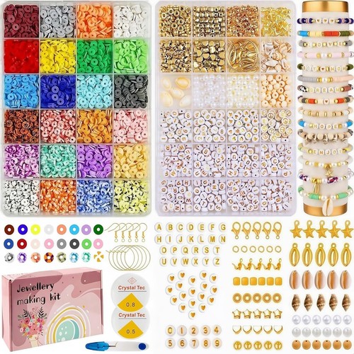 Clay beads bracelet making - clay,