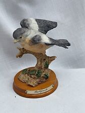 Bullfinch Ceramic Ornament On Wooden Stand