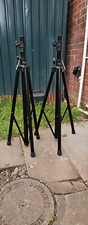 NJS 35mm HQ Tripod Speaker Stand 1000-1850mm Adjustable Aluminium PA Kit & Case