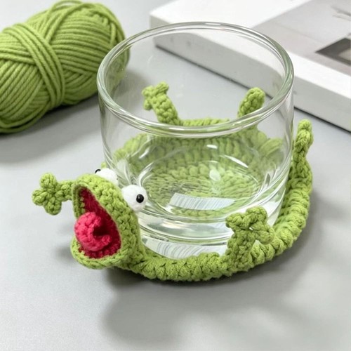 Crochet lizard coaster - coaster,, funny