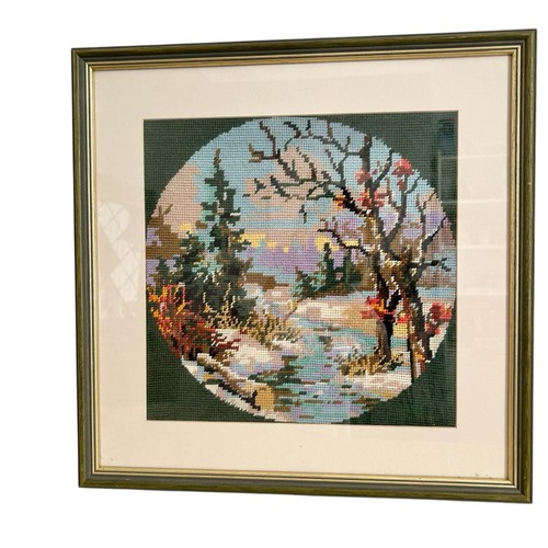 Vintage needlecraft tapestry - vintage,