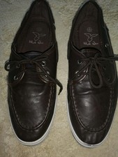 Men's, brown Mad Wax boat shoes. Size 8.