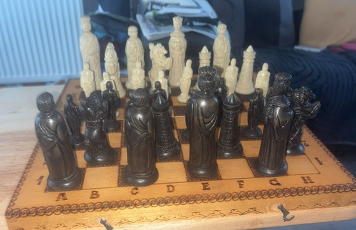 Vintage wooden chess - wooden, brown