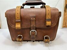 Saddleback Leather OLD LOGO 14" MEDIUM CLASSIC BRIEFCASE Tobacco Brown 2-Rivet