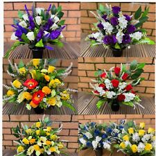 Artificial Silk Flowers Grave