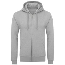 New Mens Plain Fleece Zip Up Top Zipper Hoody Sweatshirt Jacket Jumper Hoodie 