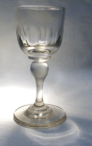 Victorian cut dram glass - ,