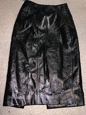 Topshop Black Vinyl Zip Back