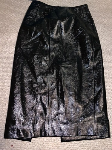 Topshop black vinyl zip back - topshop,