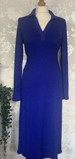 Marks & Spencer Blue Size 12 Rochelle Humes Ribbed V Neck Dress w