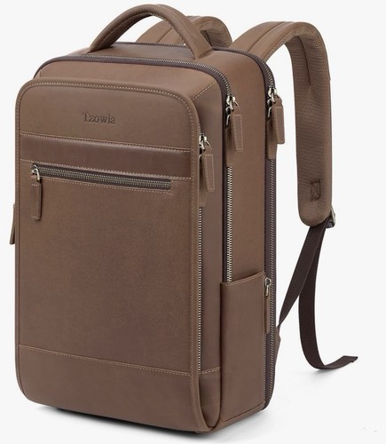 Tzowla leather laptop backpack - leather,