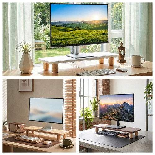 Wooden monitor stand riser - wooden,