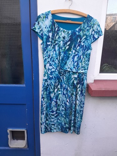 Minuet blue turquoise print - blue,