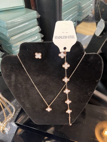 Clover jewelry set - clover,