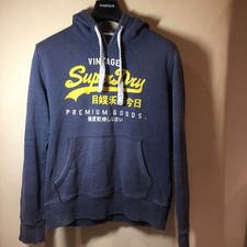 Blue Superdry Orange Label Hoodie, Size Large, good condition.