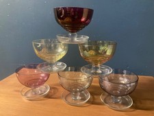 Vintage glass sundae dishes /