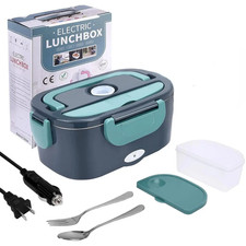 Electric Heating Lunch Box Bento Travel Food Heater Car Plug Leak Proof 12V 24V