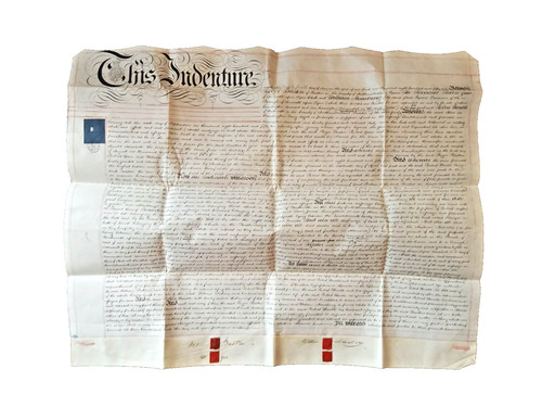 Victorian vellum indenture - victorian,