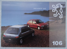 PEUGEOT 106 UK Sales Brochure 1994. 20 pages. 3-Door & 5-Door Hatchbacks.
