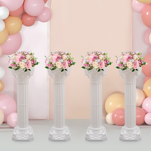 4pcs white roman columns - columns, set