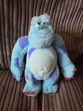 RARE Sully 8'' Disney Monsters Inc Soft Plush Toy Blue 2000 Pixar Hasbro