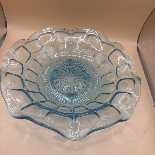 Vintage blue pressed glass - vintage,