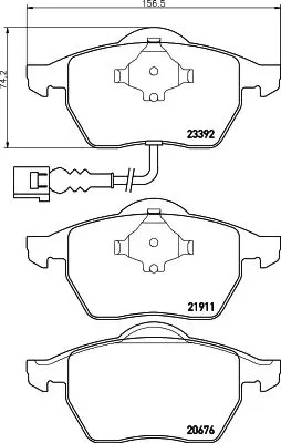 Brake pads 8db 355 008 - pads, 008-471