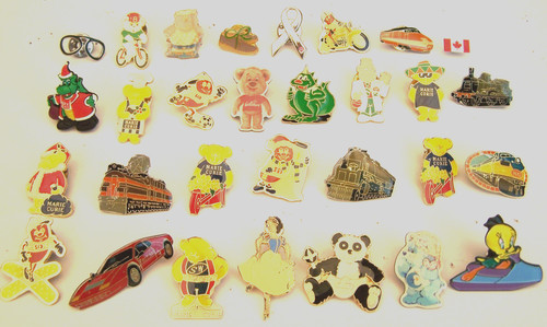 Varied lapel pin - a, badge