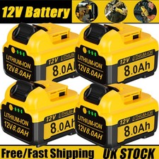 4-1X 8Ah Battery For DEWALT 10.8V 12V DCB120 DCB121 DCB123 DCB124 DCB126 DCB127