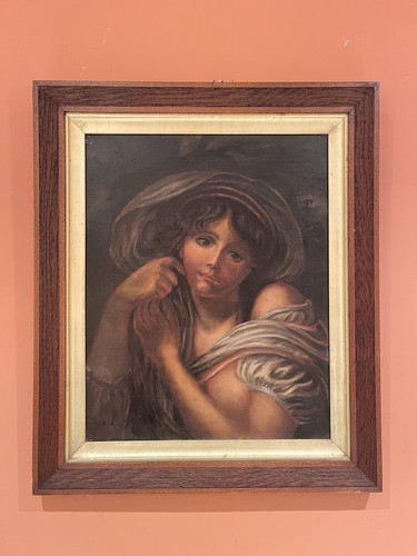C19th oil painting beatrice - oil,