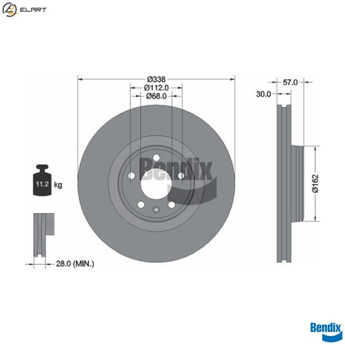 Brake disc bds1484hc for - brake,