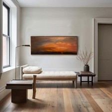 Yorkshire Dales Sunrise Skyscape Original Oil Painting Canvas #14