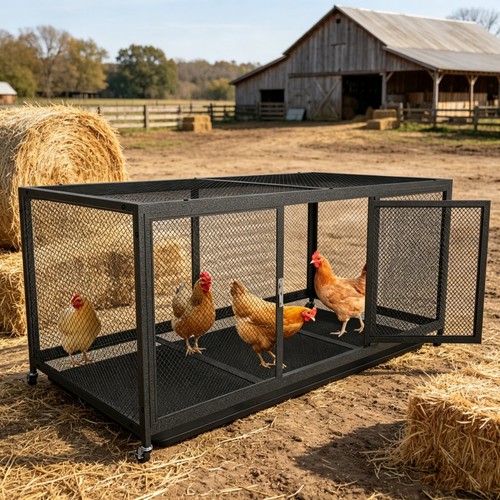 Heavy duty metal chicken coop - heavy,
