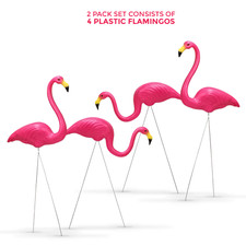 Garden Flamingo Pair Ornaments